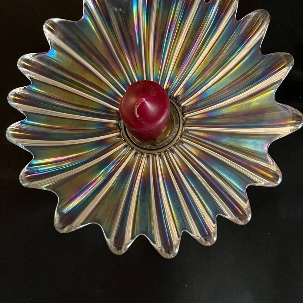 Iridescent Glass Decorative Bowl - Picture 3 of 4